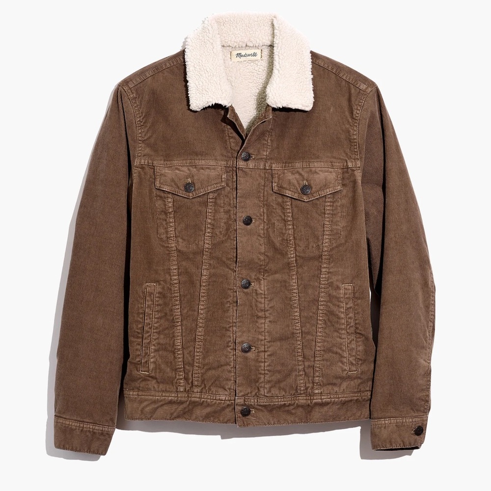 Madewell Brown Sherpa-Lined Corduroy Jacket - Picture 2 of 14